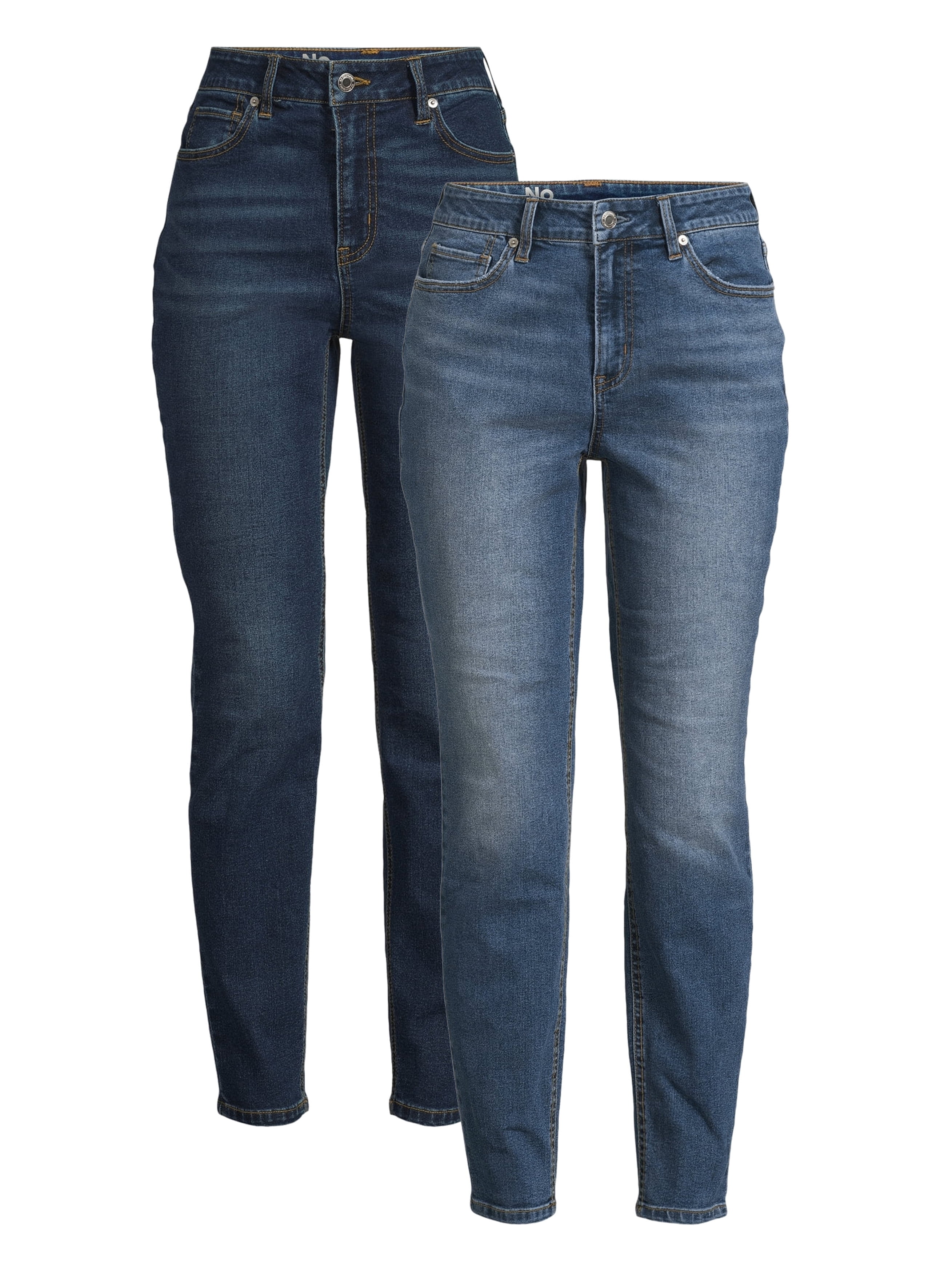 No Boundaries High Rise Skinny Jeans, 29" Inseam, 2-Pack, Women's Sizes 00-20