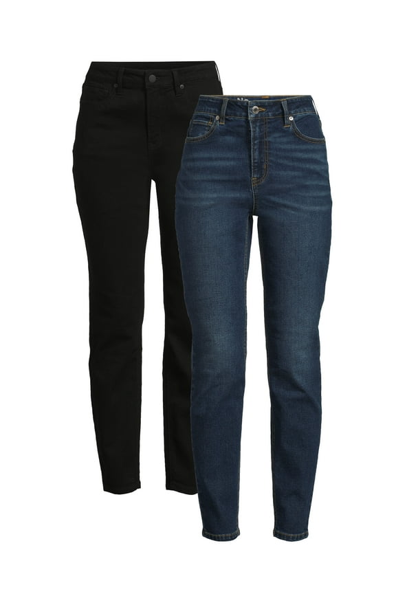 High Rise Skinny Jeans, 29” Inseam, 1 or 2-Pack, Women’s