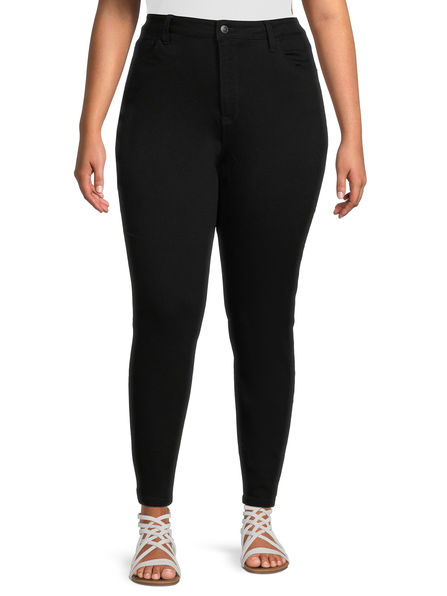 Plus Medium High Rise Skinny Jeans main image 1