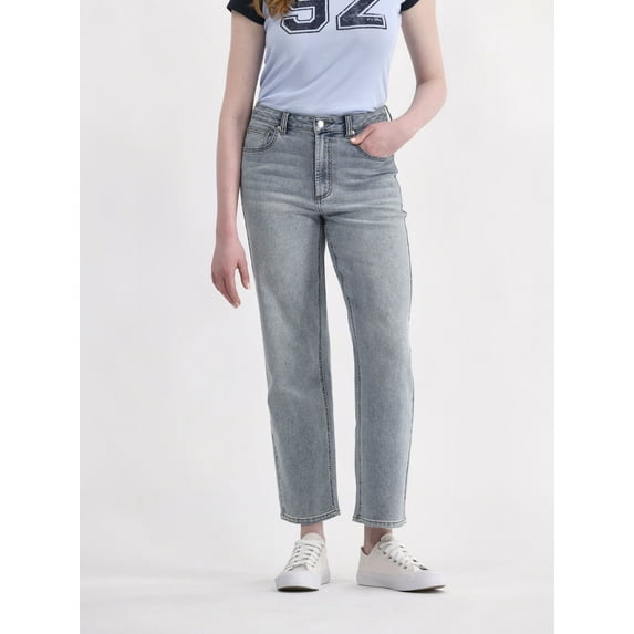 No Boundaries High-Rise Straight Leg Jeans, 29.5” Inseam, Women's and Women's Plus