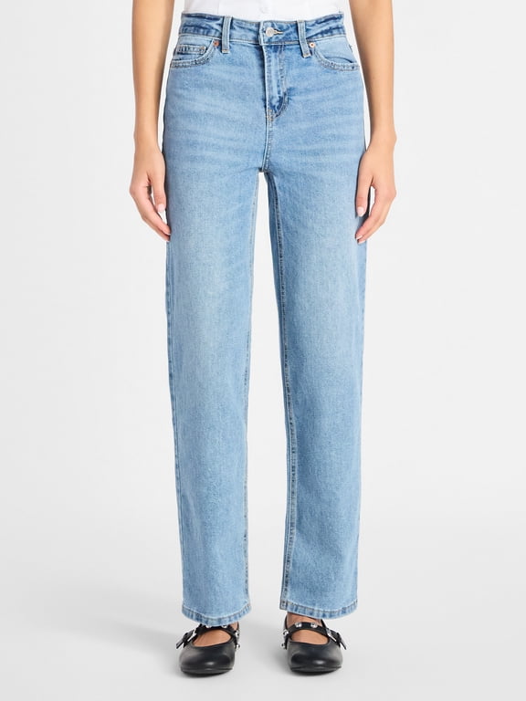 High-Rise Straight Leg Jeans, 28", 30”, 32" Inseams, Women's and Women's Plus Sizes 00-24W