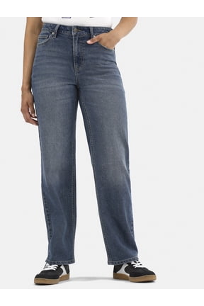 Women's Plus High-Rise Straight Leg Jeans, 30” and 32" Inseam, Sizes 00-24W