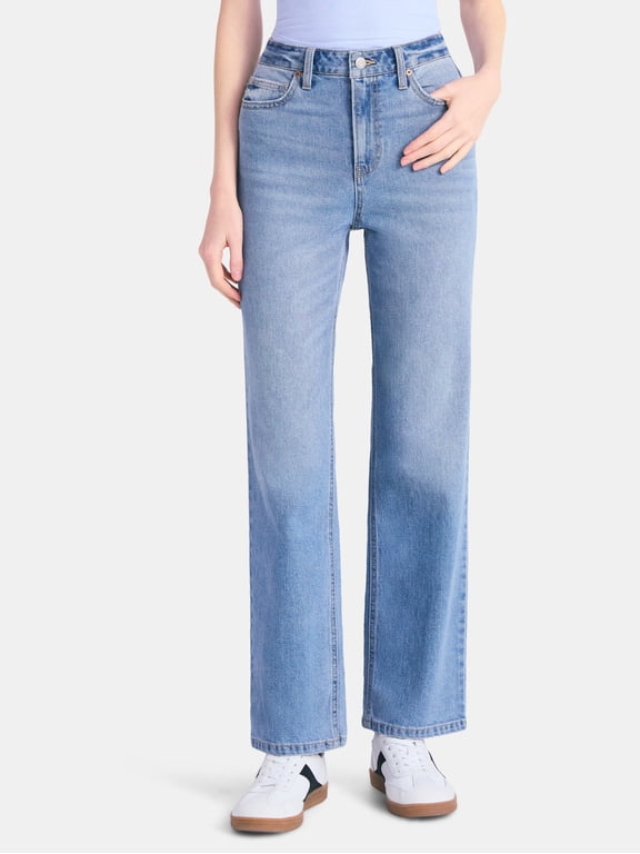 High-Rise Straight Leg Jeans, 28", 30”, 32" Inseams, Women's and Women's Plus Sizes 00-24W