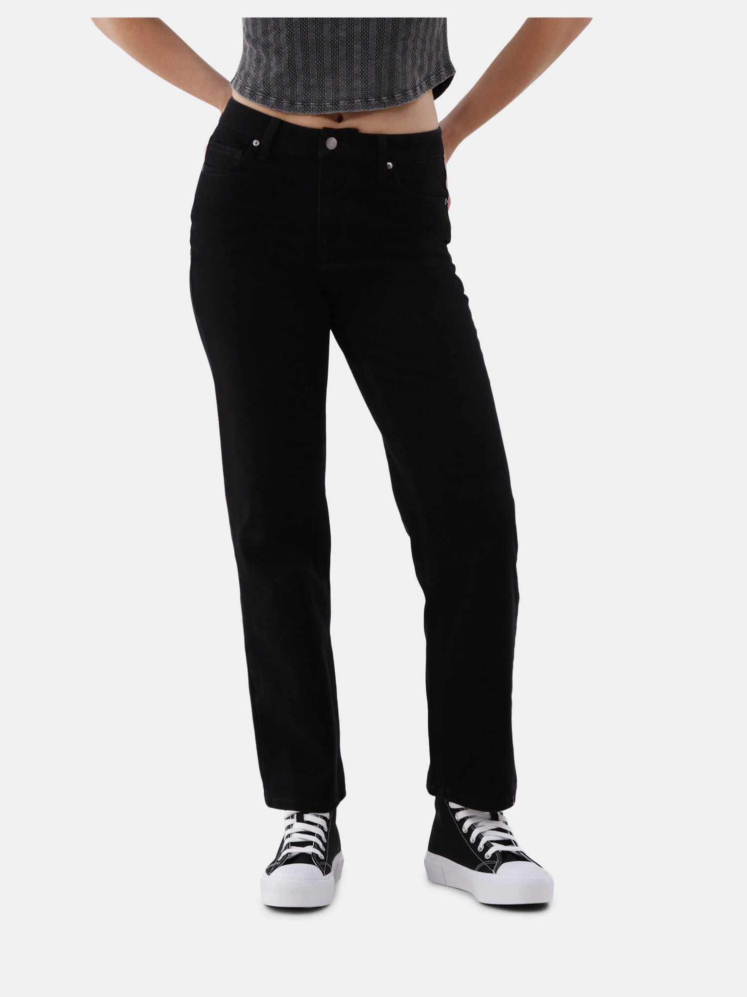 BLANKNYC Women's Sustainable High Rise Straight Leg Ripped Jeans – Stylish Comfortable Denim Pants