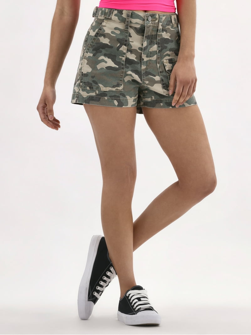 No Boundaries High Rise Utility Shorts, Inseam Women's