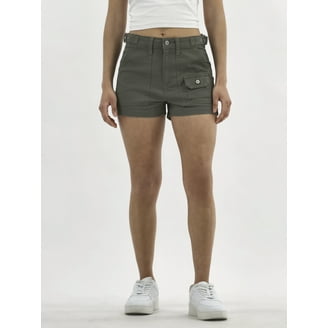 No Boundaries Junior's Double Button Roll Cuff Shorts