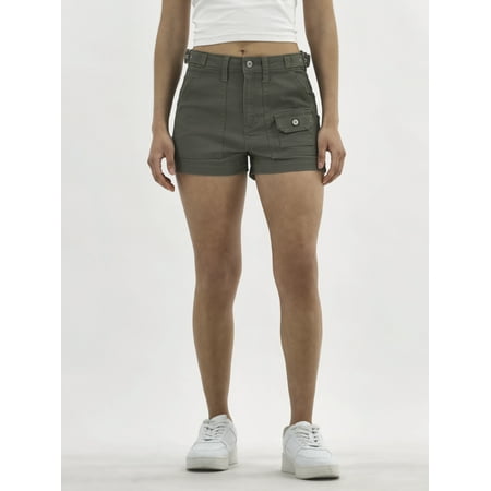 No Boundaries High Rise Utility Shorts, Inseam 2.75", Women's