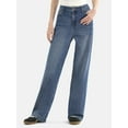 thumbnail image 1 of No Boundaries High Rise Baggy Wide Leg Jeans, 32" Inseam, Women's and Women's Plus Sizes XXS-4X, 1 of 6