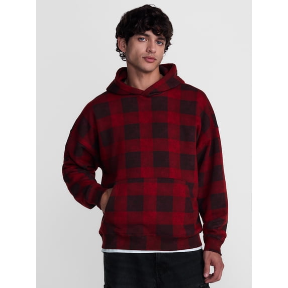 No Boundaries Holiday Boxy Fit Oversized Fleece Hoodie, Men's Sizes XS-4XLT
