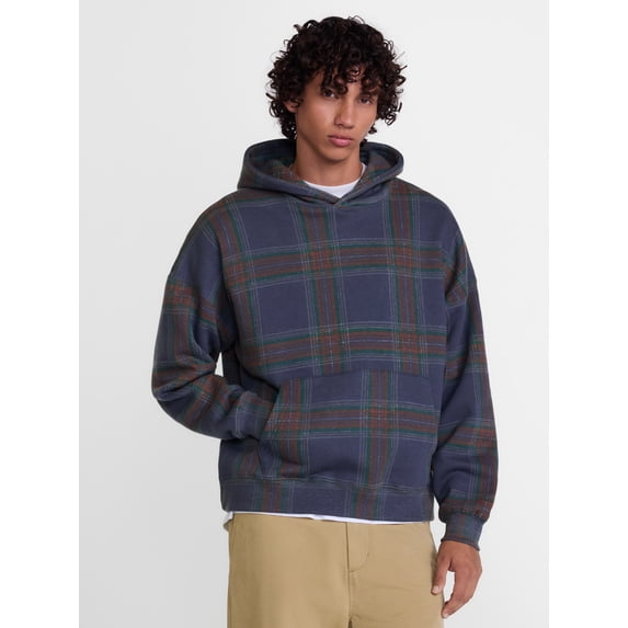 No Boundaries Holiday Boxy Fit Oversized Fleece Hoodie, Men's Sizes XS-4XLT