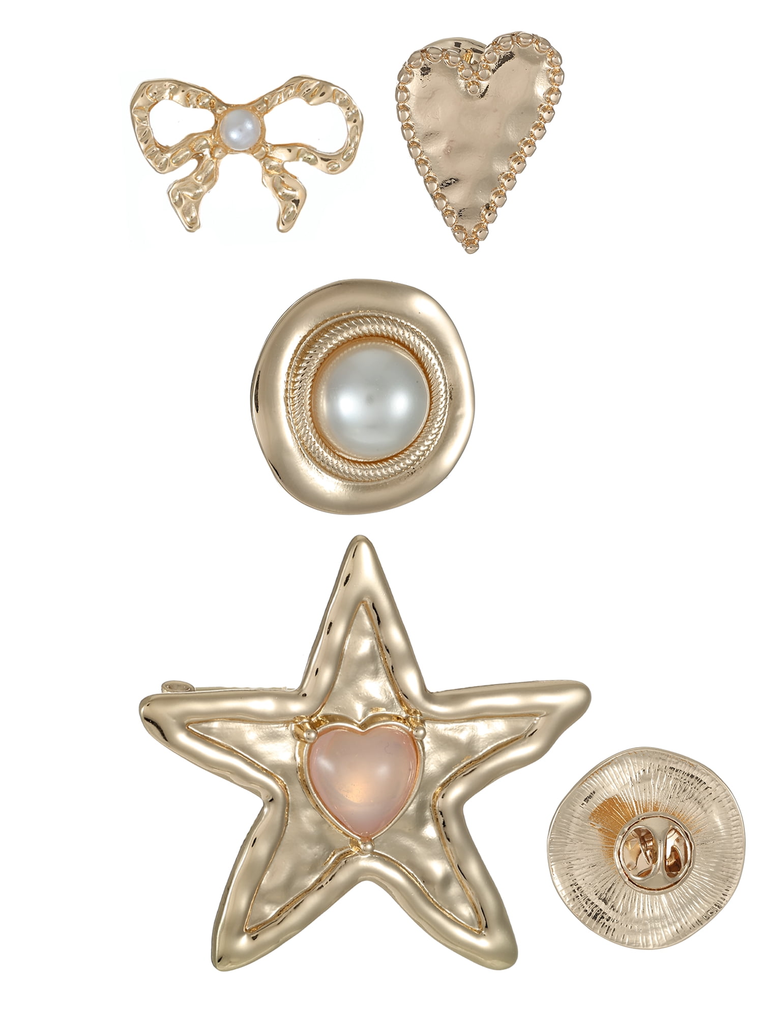 NO BOUNDARIES Holiday Gifting Gold Moon Brooch Set