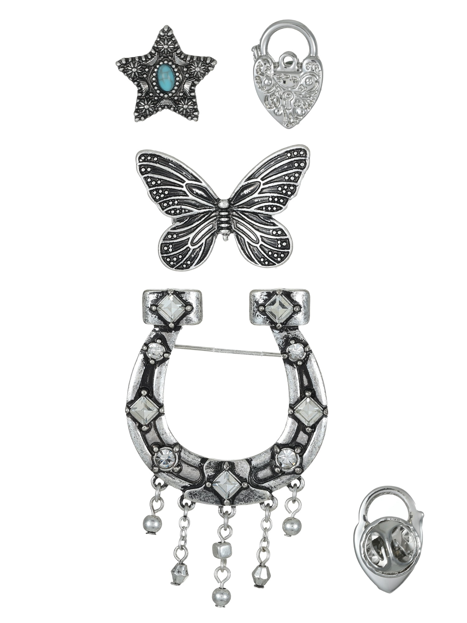 No Boundaries Holiday Gifting Horshoe Brooch Set