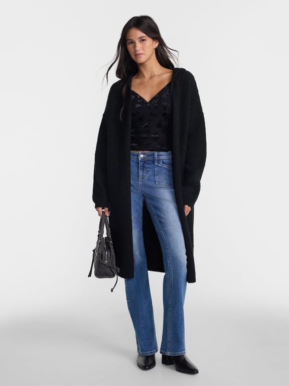 Open Front Duster with Hood, Women's and Women's Plus XXS-4X