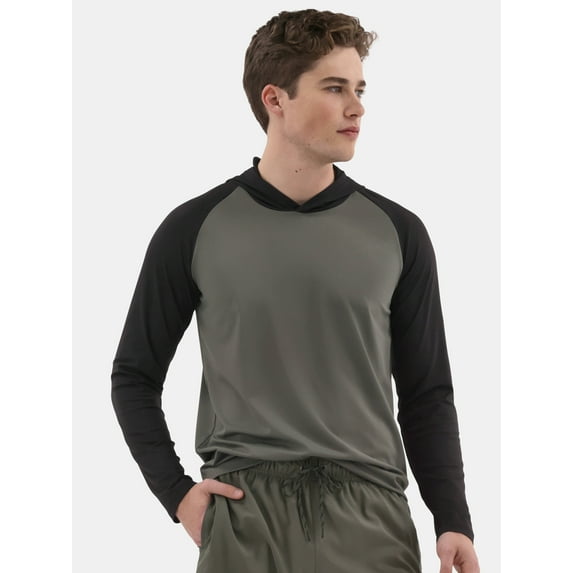 No Boundaries Men's & Big Men's Hooded Sun Shirt with UPF50+, Sizes S-3XL