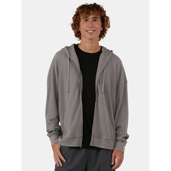 No Boundaries Hooded Thermal Shirt Hoodie, Men's & Big Men's, Sizes XS-5XL