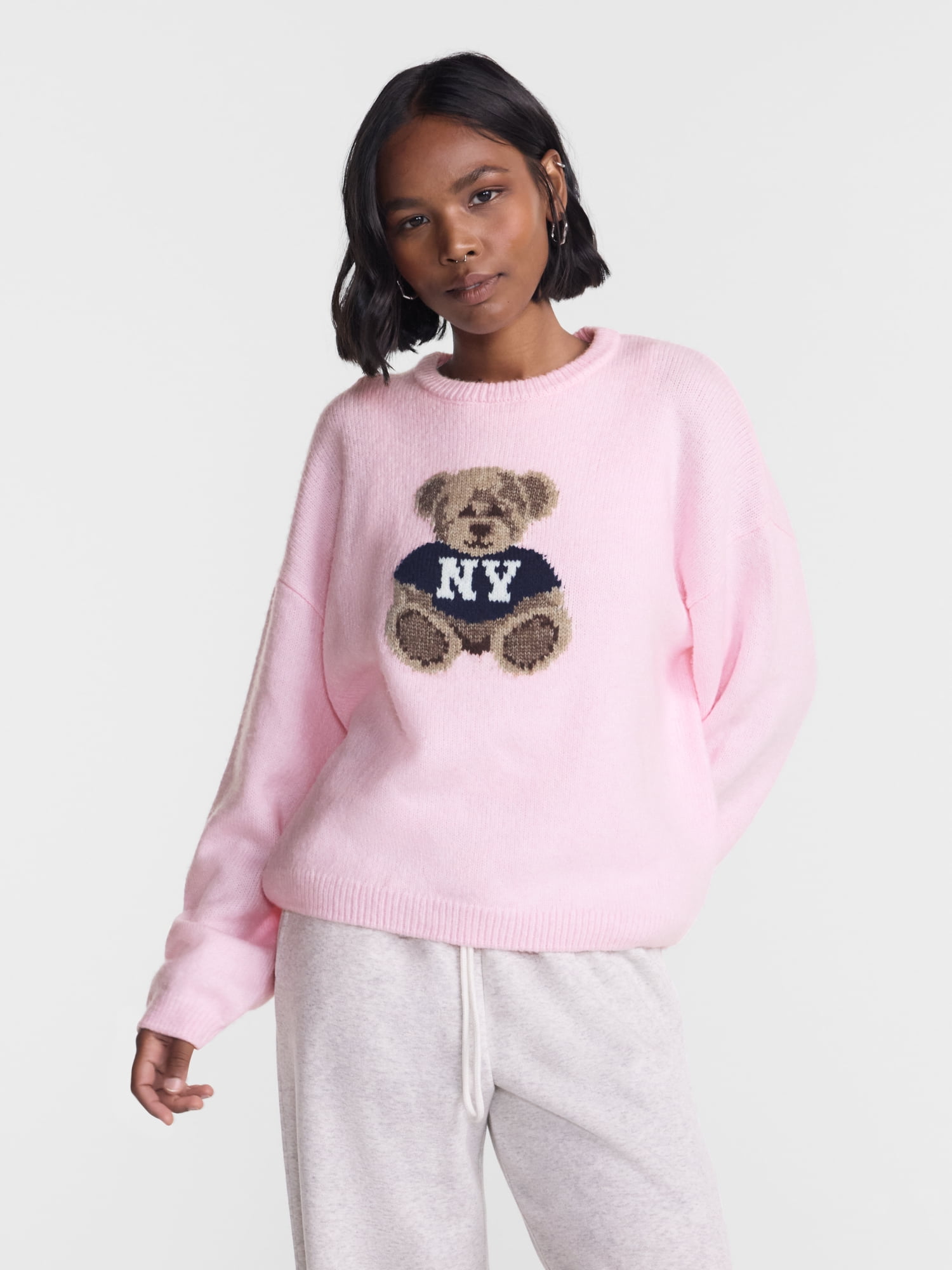 No Boundaries Icon Sweater, Midweight, Women's and Women's Plus XXS-4X ...