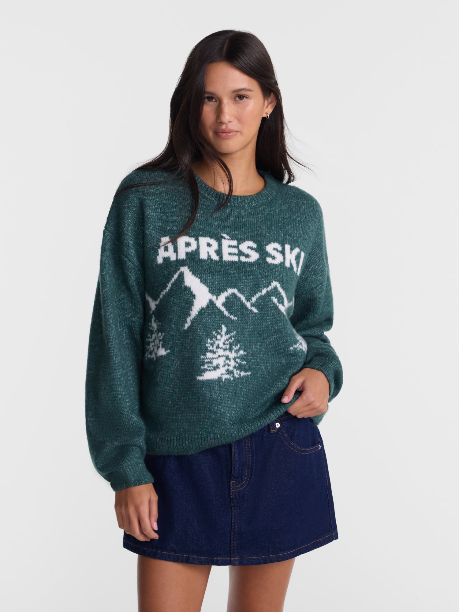 No Boundaries Icon Sweater, Midweight, Women's and Women's Plus XXS-4X ...