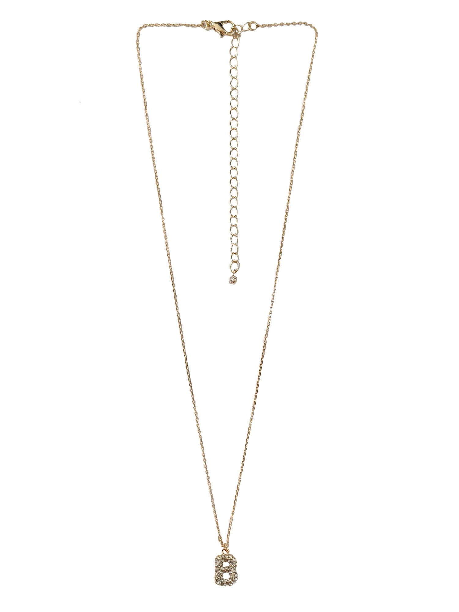 No Boundaries Women’s Initial B Pave Stones Necklace