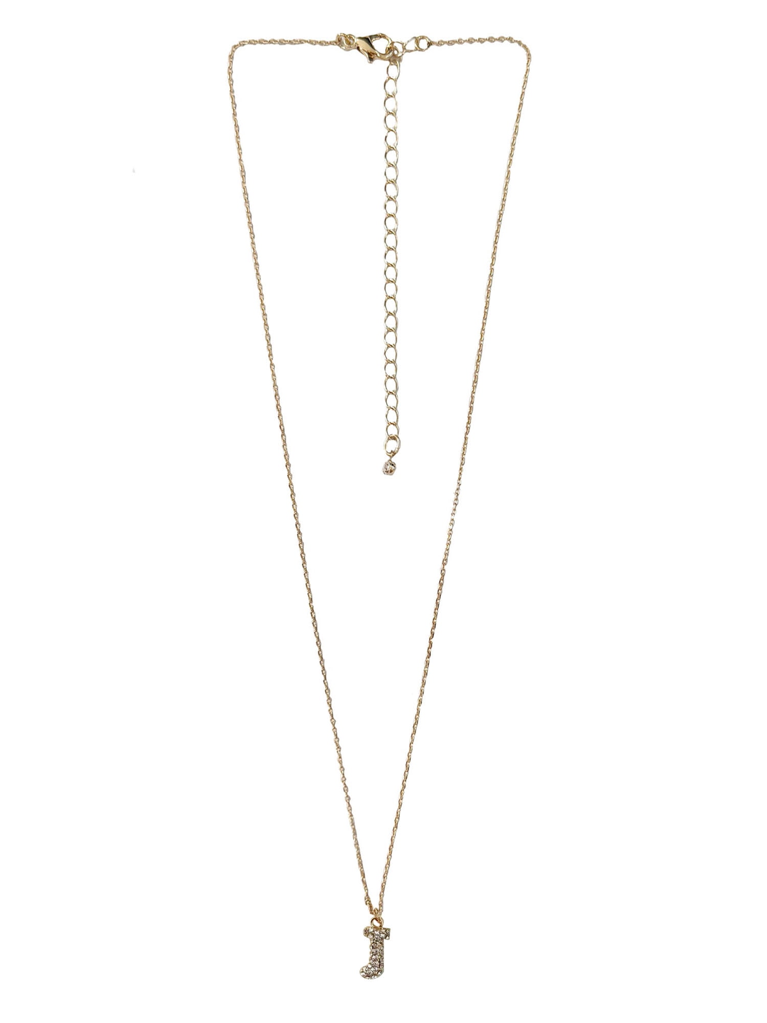 No Boundaries Women’s Initial J Pave Stones Necklace