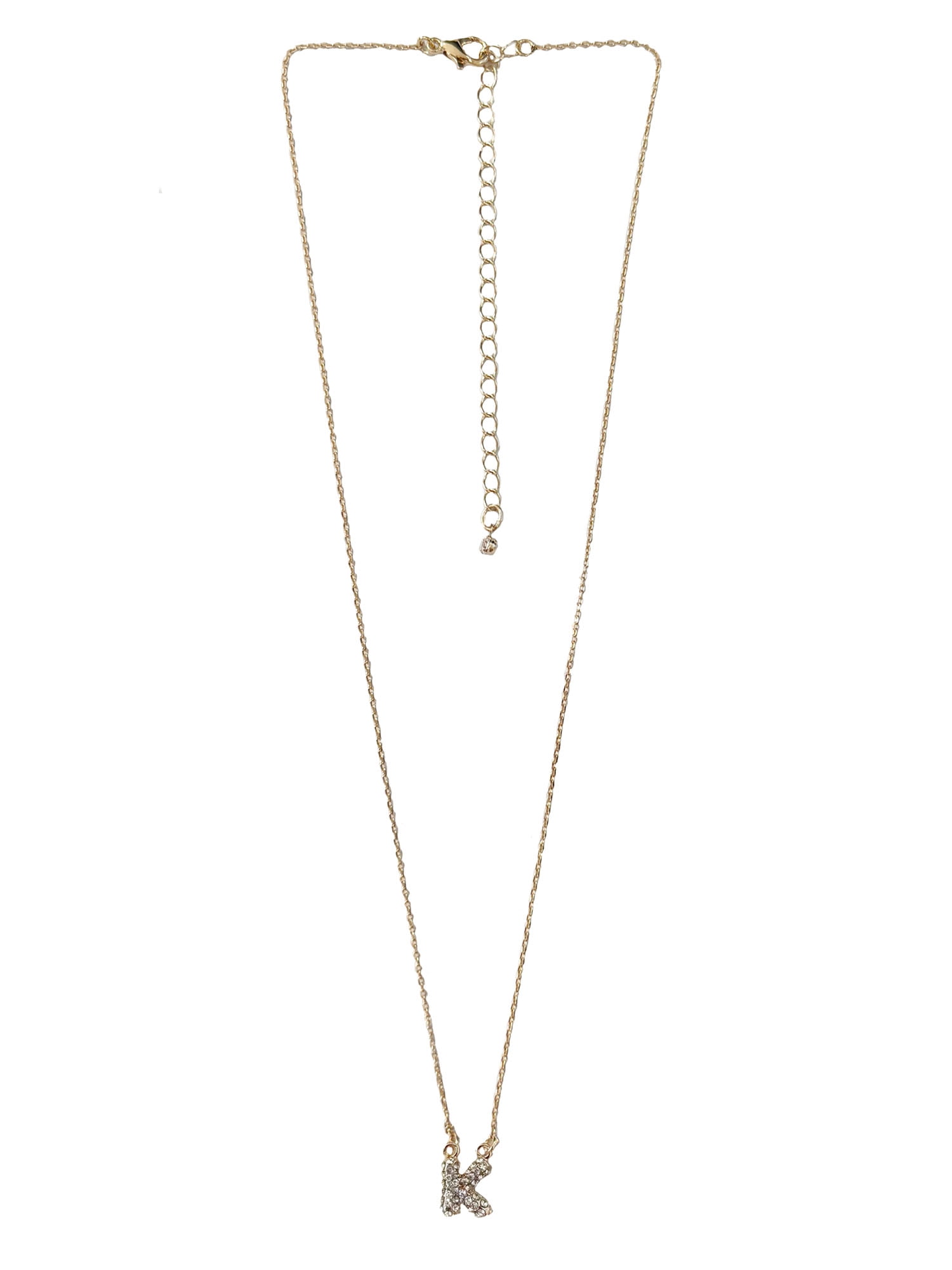 No Boundaries Women’s Initial K Pave Stones Necklace