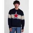 thumbnail image 1 of No Boundaries Star Intarsia Graphic Sweater, Men's Sizes XS-4XLT, 1 of 5