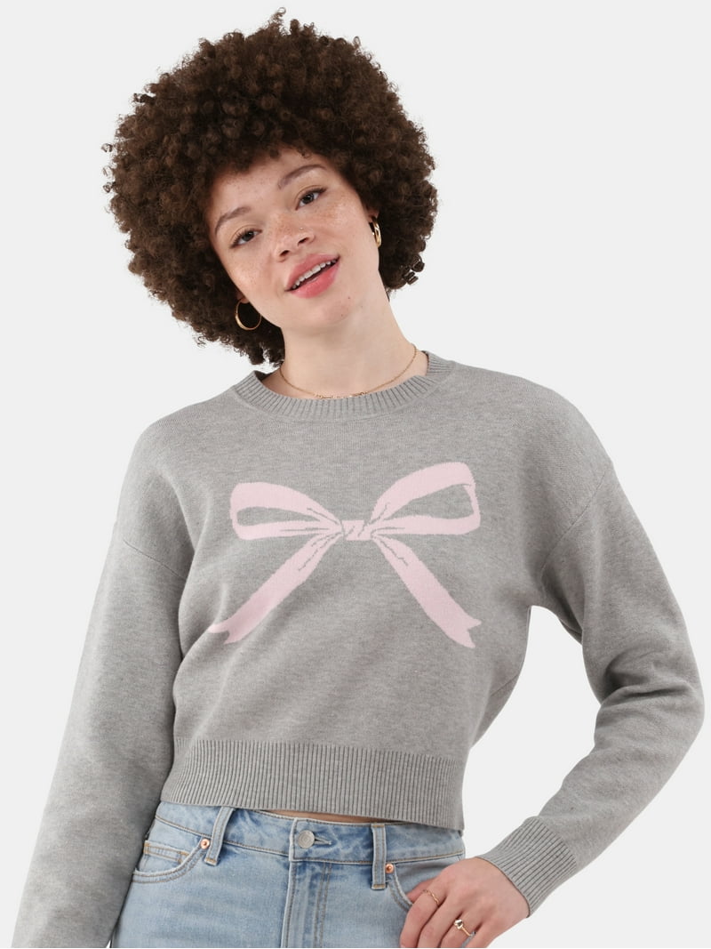 No Boundaries Jacquard Pullover Sweater, Midweight, Women's and