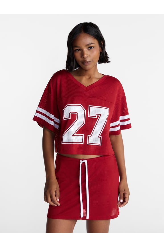 Jersey Top and Mini Skirt Set, 2 Piece, Women’s XXS-XXL