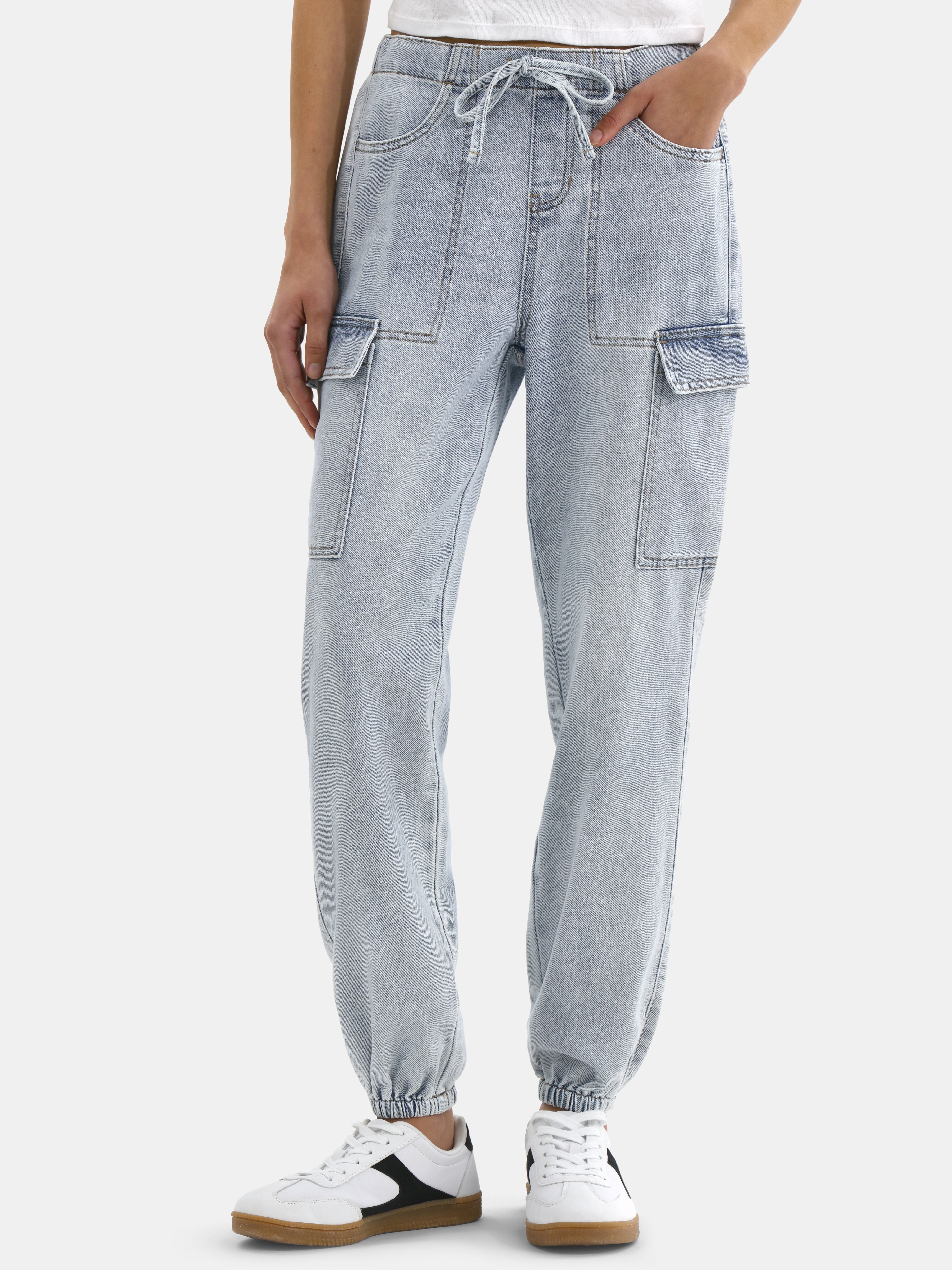 No Boundaries Cargo Joggers, 28'' Inseam, Women's