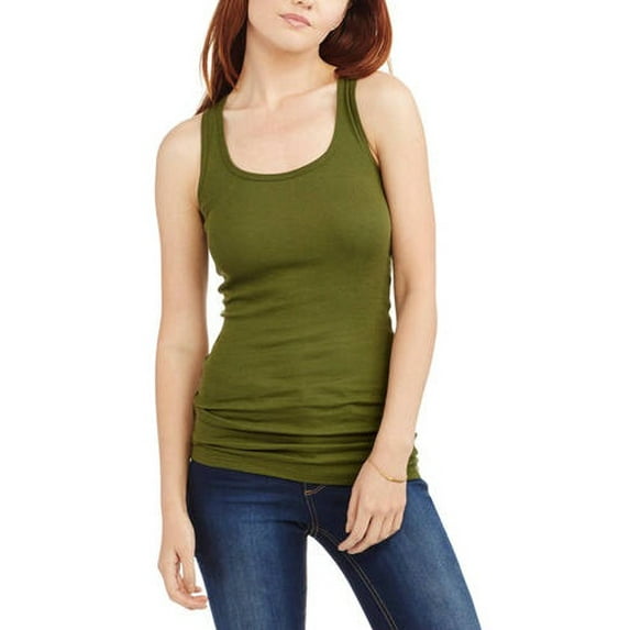 No Boundaries Junior 2x2 Rib Racer Back Tank Knkt Top