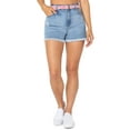 thumbnail image 1 of No Boundaries Junior Womens' Super High Rise Festival Jean Short with Belt, 1 of 4