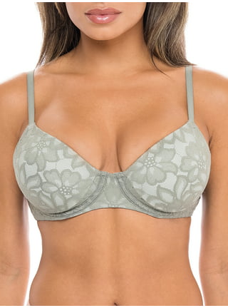 Adored by Adore Me Women's Layla Plunge Push Up Underwire Lace Bra with  Adjustable Straps 