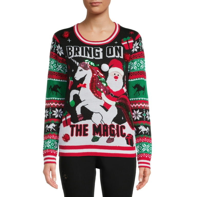 Christmas Sweaters No Boundaries Unicorn Sweater No Boundaries
