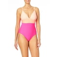 thumbnail image 1 of No Boundaries Junior's Colorblock Banded One Piece Swimsuit, 1 of 3