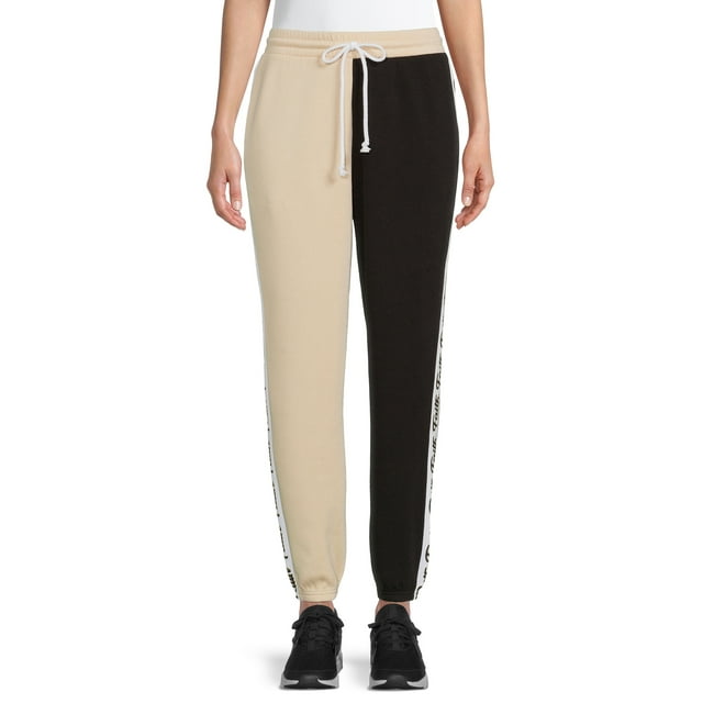 No Boundaries Junior's Colorblocked Graphic Joggers