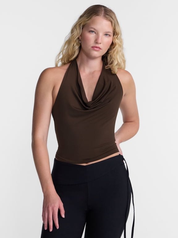 Cowl Neck Halter Top, Women’s XXS-XXL
