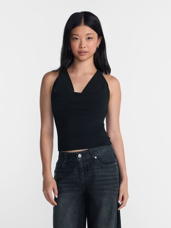 Cowl Neck Halter Top, Women’s XXS-XXL