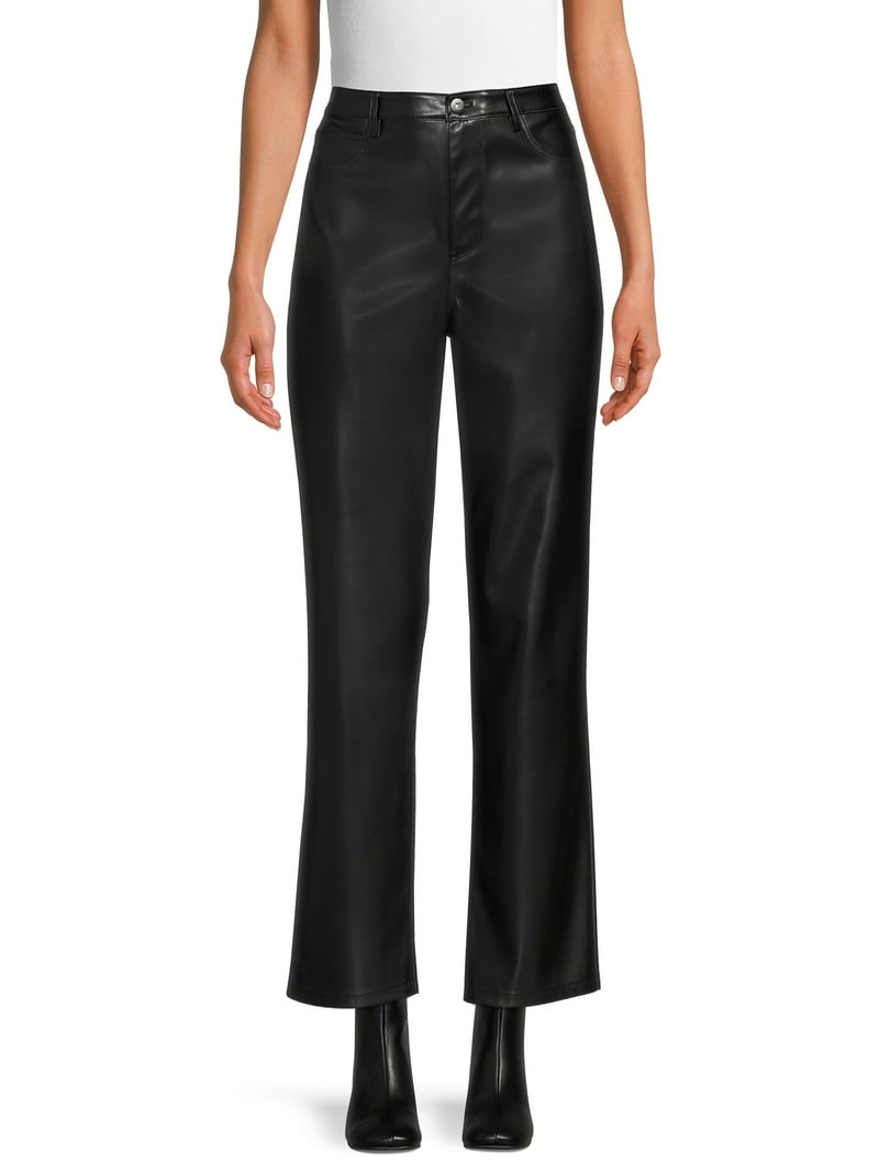 [s/e/o]★FAUX LEATHER PANTS No Boundaries Junior's Faux Leather Pants - Sleek