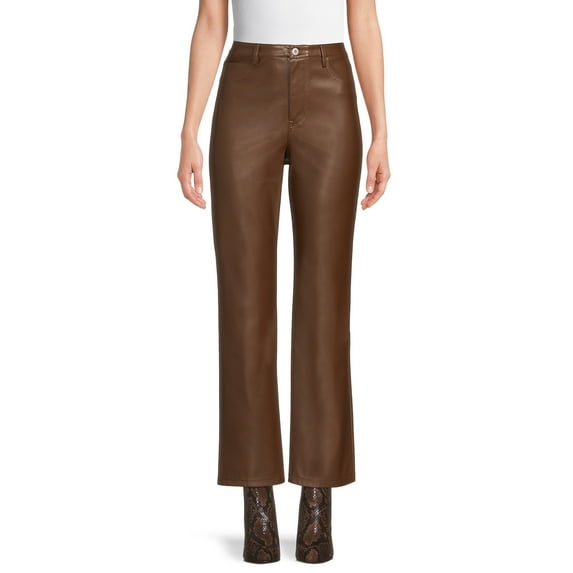 No Boundaries Junior's Faux Leather Pants