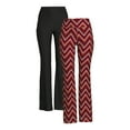 thumbnail image 1 of No Boundaries Junior's Flare Pants, 2-Pack, 1 of 5