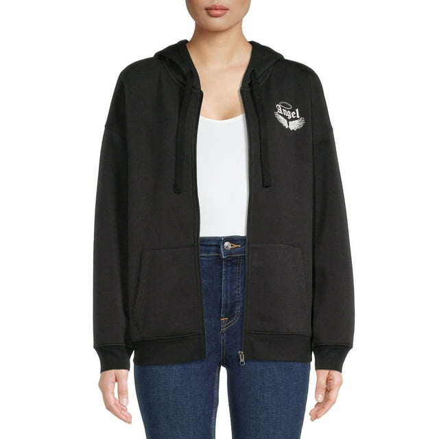 No Boundaries Junior's Fleece Graphic Hoodie