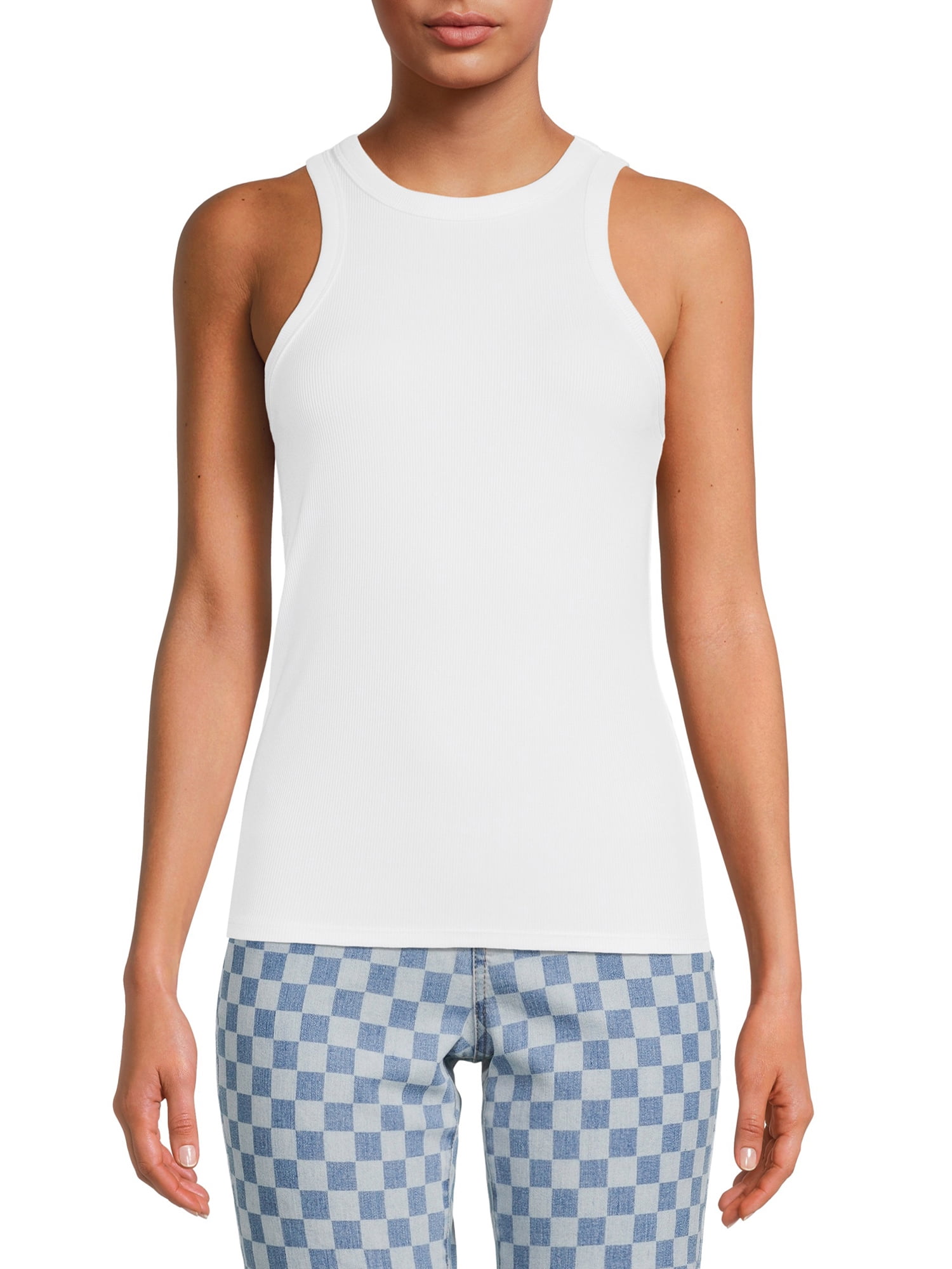 No Boundaries Junior's High Neck Tank Top