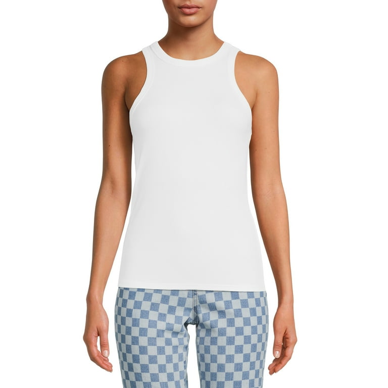 No Boundaries Junior's High Neck Tank Top