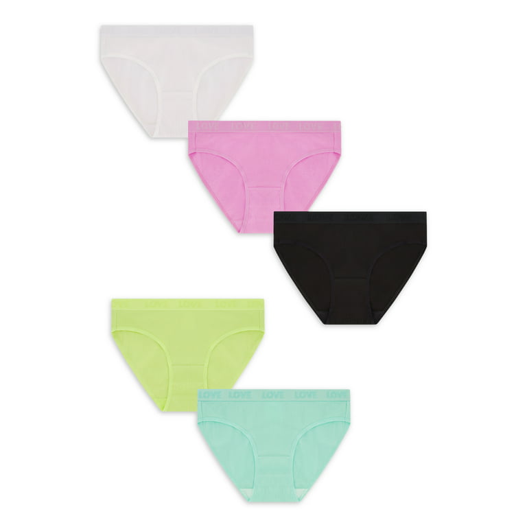 No Boundaries Junior's Jersey Hipster Panty, 5-Pack