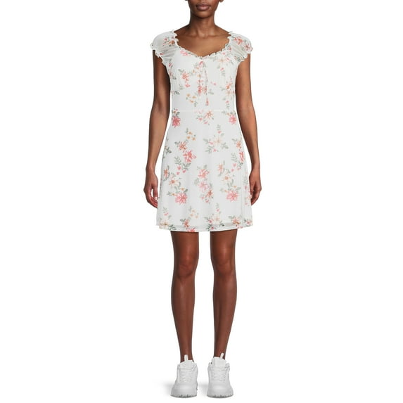 No Boundaries Junior's Mesh Dress