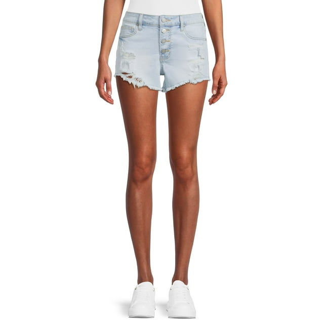 No Boundaries Junior's Mom Denim Shorts, Sizes 121