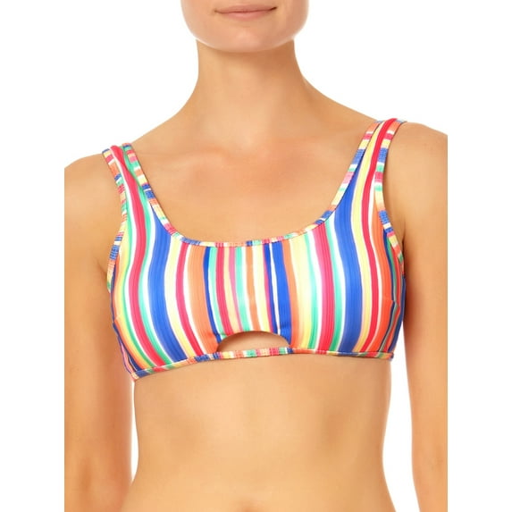 No Boundaries Junior's Peek-a-boo Bralette Bikini Swim Top