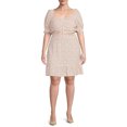 thumbnail image 1 of No Boundaries Junior's Plus Size Puff Sleeve Dress, 1 of 6