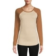 thumbnail image 1 of No Boundaries Junior's Raglan Long Sleeve T-Shirt, 1 of 5