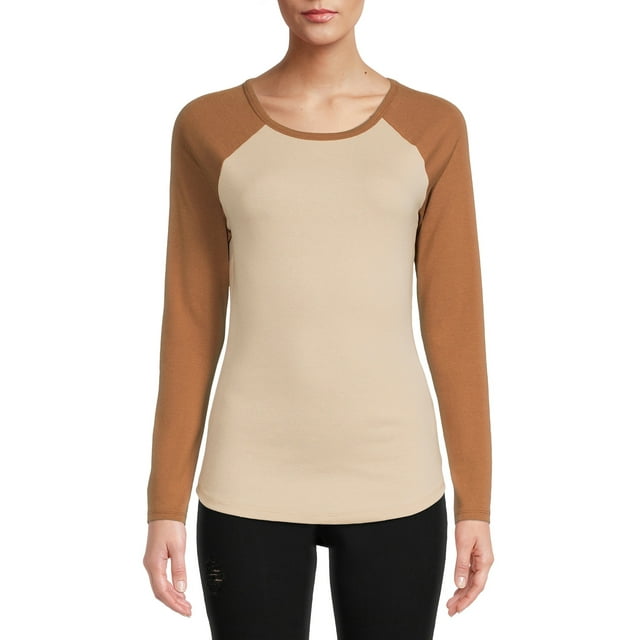 No Boundaries Junior's Raglan Long Sleeve T-Shirt