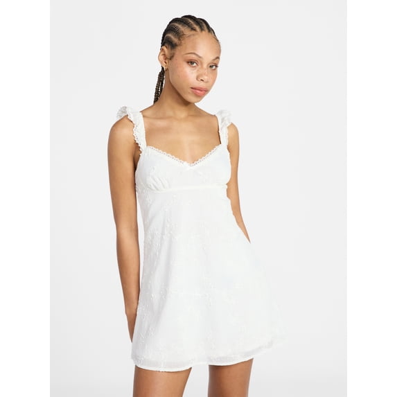 No Boundaries Ruffle Strap Mini Dress, Women's XXS-XXL